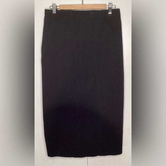 Grizas classic black pencil skirt in soft cotton blend, Lg - Picture 2 of 8